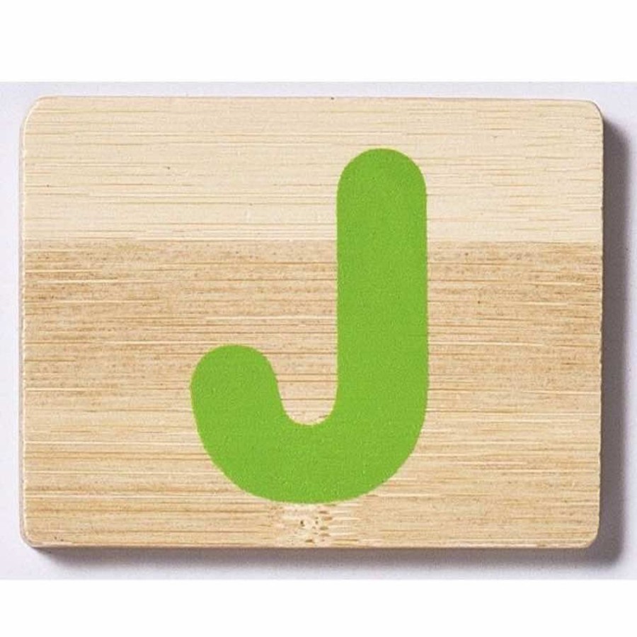 Babies & Toddlers Everearth | Everearth Bamboo Name Train Letter Tablet - J