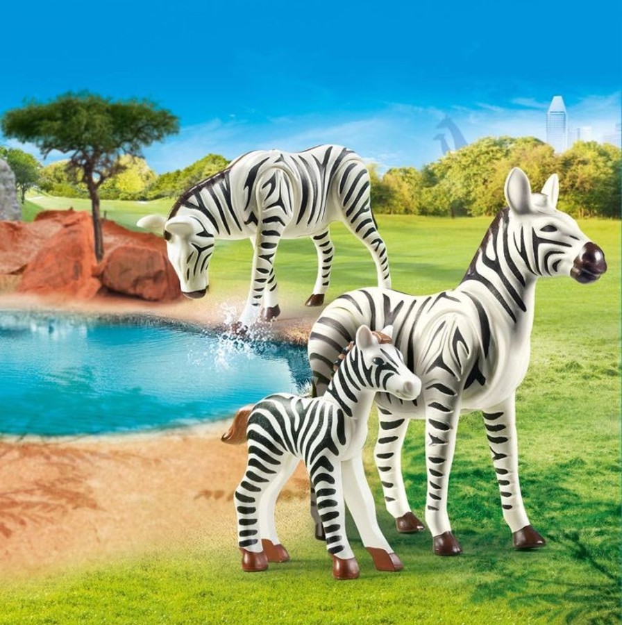 Pretend Play Playmobil | Playmobil - Family Fun - Zebras With Foal - 70356