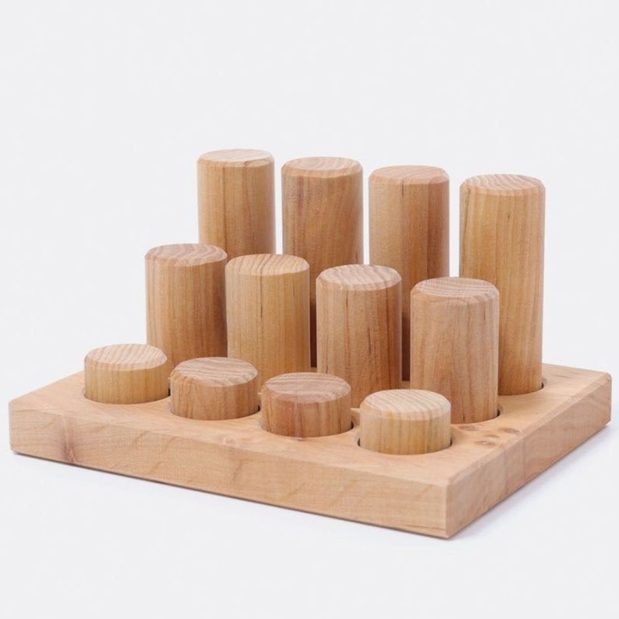 Eco Toys Grimm's | Grimm'S - Stacking Game Small Natural Rollers