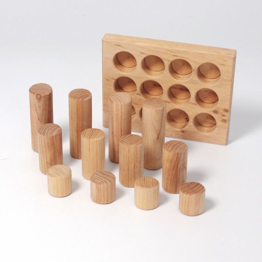 Eco Toys Grimm's | Grimm'S - Stacking Game Small Natural Rollers