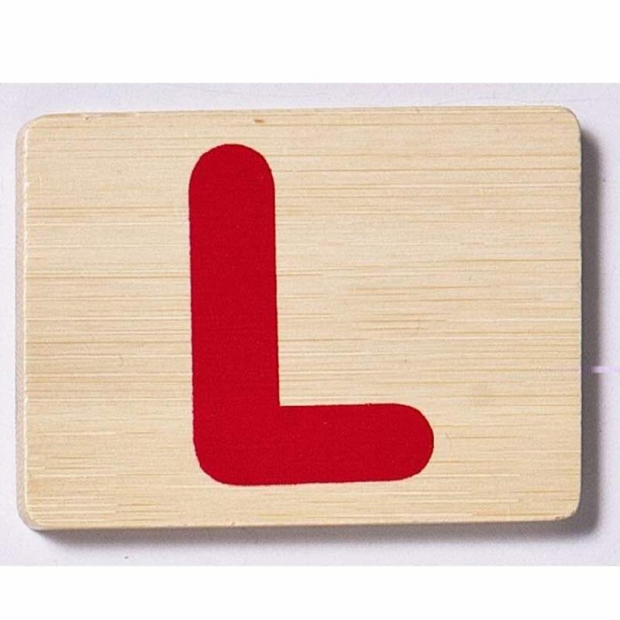 Babies & Toddlers Everearth | Everearth Bamboo Name Train Letter Tablet - L