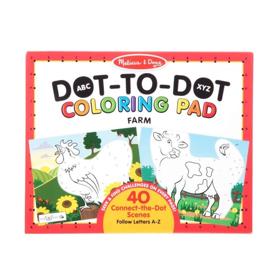 Arts & Crafts Melissa and Doug | Melissa & Doug - Abc Dot-To-Dot Colouring Pad - Farm - 30260