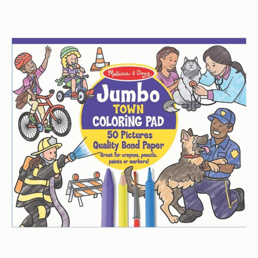 Arts & Crafts Melissa and Doug | Melissa & Doug - Jumbo Colouring Pad - Town - 30250