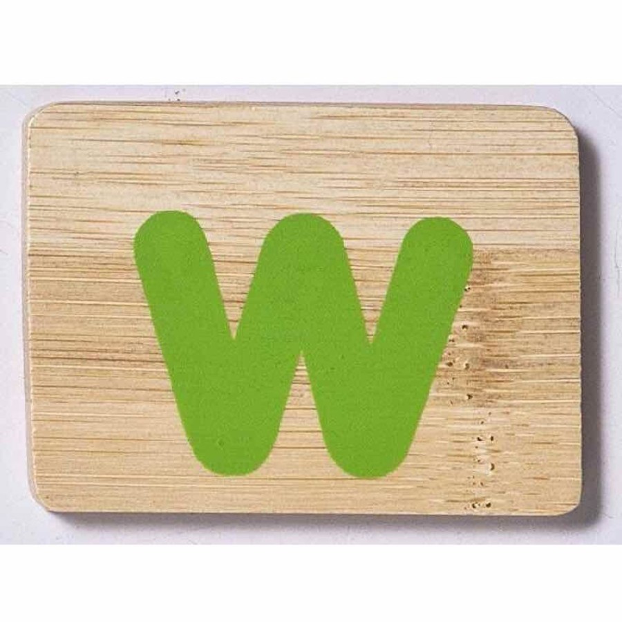 Babies & Toddlers Everearth | Everearth Bamboo Name Train Letter Tablet - W