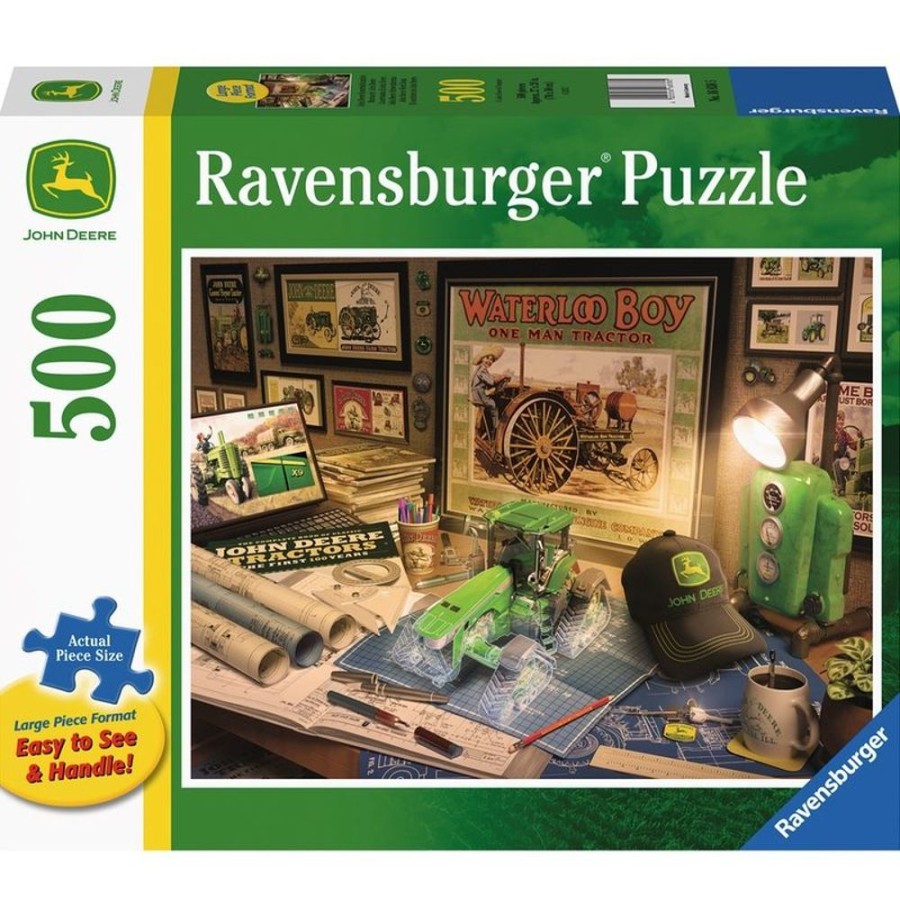 Puzzles Ravensburger | Ravensburger Puzzle - John Deere Work Desk - 500Pc Large Format