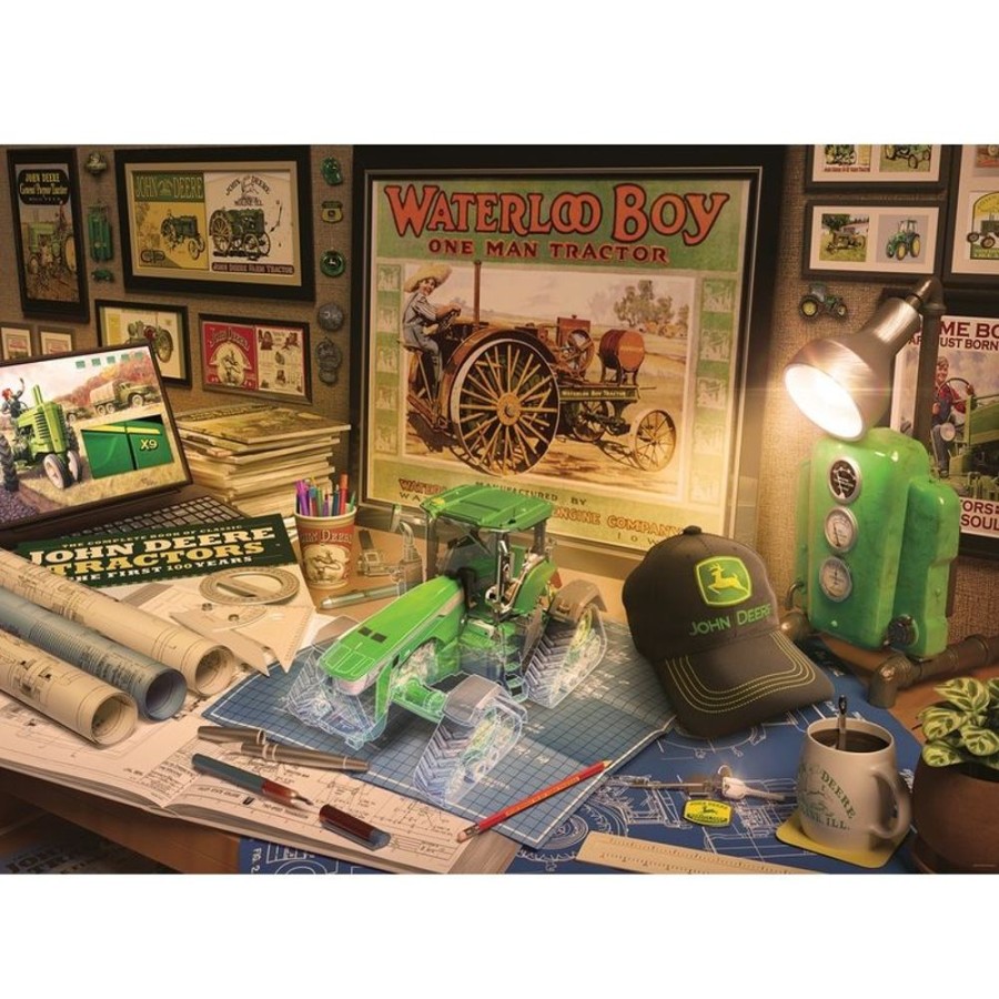 Puzzles Ravensburger | Ravensburger Puzzle - John Deere Work Desk - 500Pc Large Format