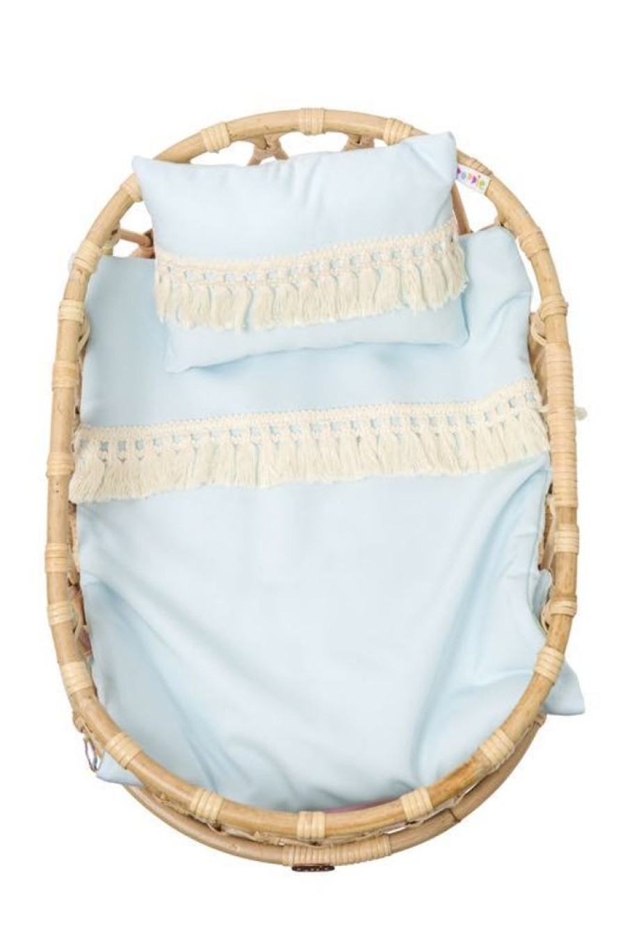 Dolls Poppie Toys | Poppie Toys - Poppie Duvet And Pillow Set With Fringe - Blue