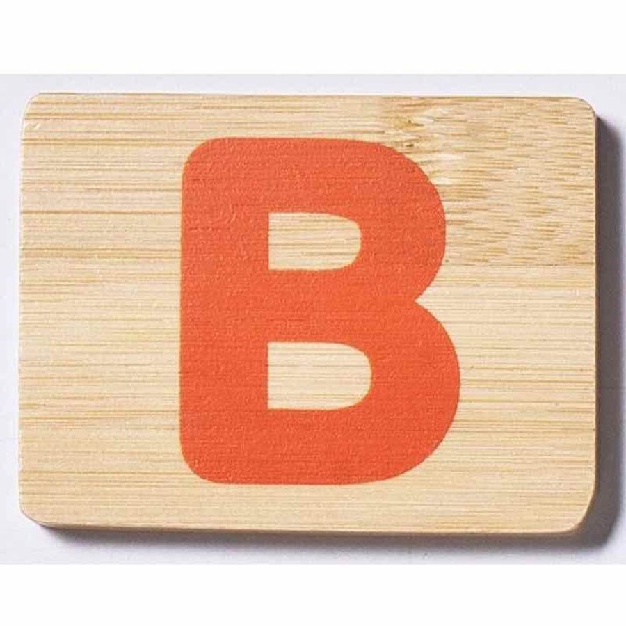 Babies & Toddlers Everearth | Everearth Bamboo Name Train Letter Tablet - B