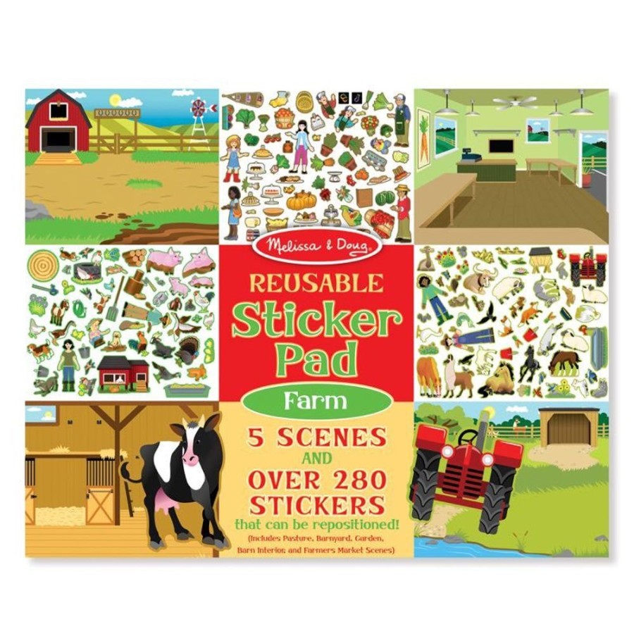 Arts & Crafts Melissa and Doug | Melissa & Doug - Reusable Sticker Pad - Farm - 30501