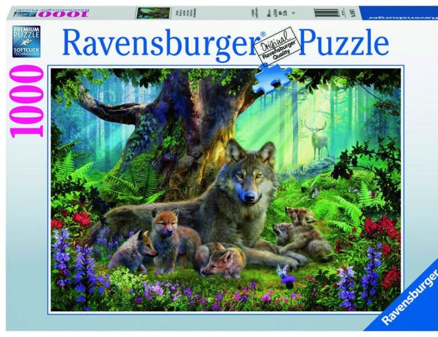 Puzzles Ravensburger | Ravensburger Puzzle - Wolves In The Forest - 1000Pc