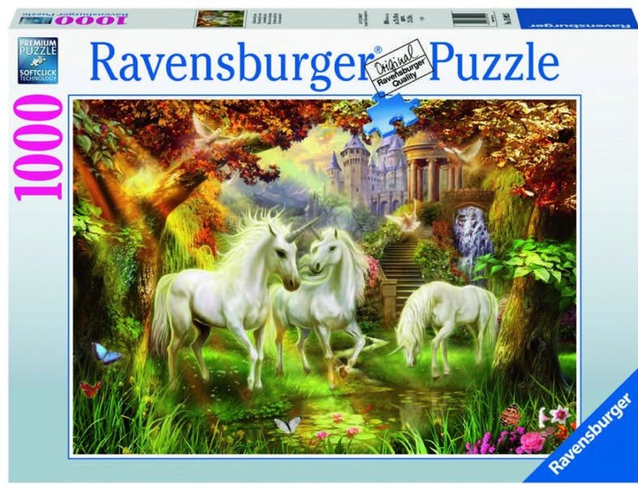 Puzzles Ravensburger | Ravensburger Puzzle - Unicorns In The Forest - 1000Pc - 159925