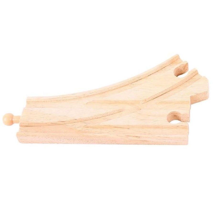 Wooden Train Sets & Accessories Big Jigs | Bigjigs - Rail Curved Points F/F/M