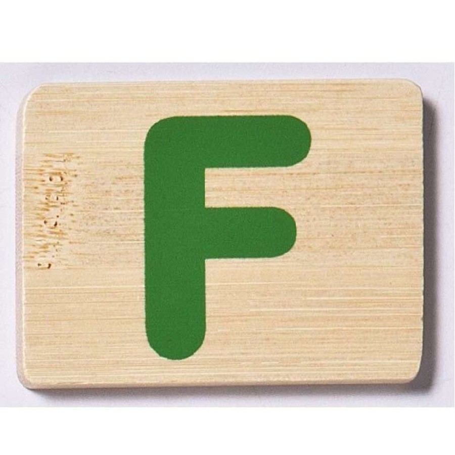 Babies & Toddlers Everearth | Everearth Bamboo Name Train Letter Tablet - F