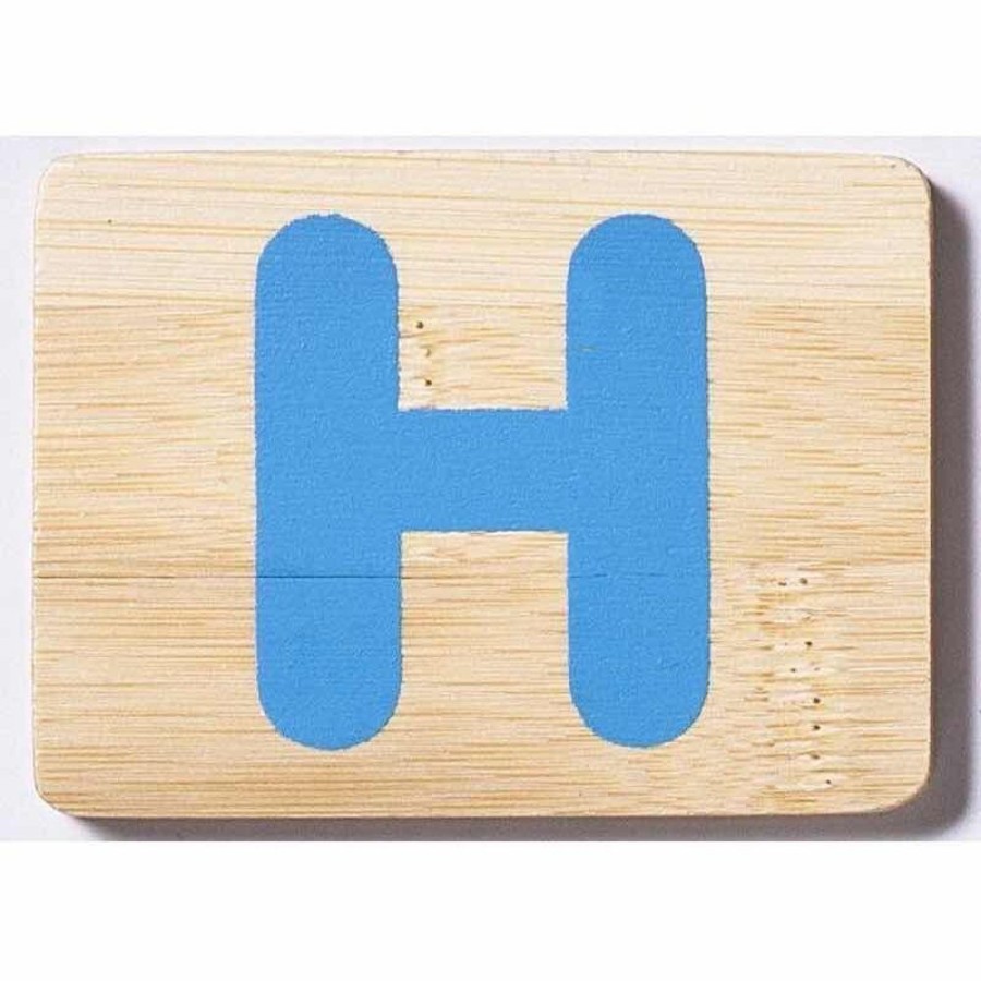 Babies & Toddlers Everearth | Everearth Bamboo Name Train Letter Tablet - H