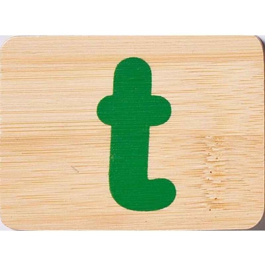 Babies & Toddlers Everearth | Everearth Bamboo Name Train Letter Tablet - T