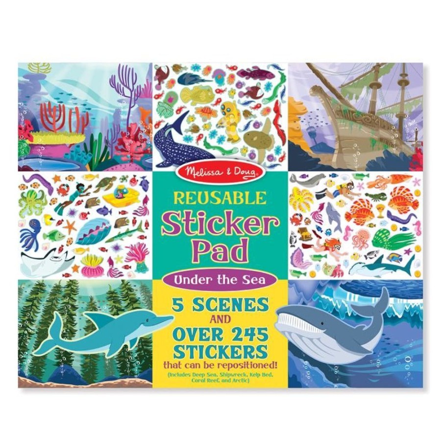 Arts & Crafts Melissa and Doug | Melissa & Doug - Reusable Sticker Pad - Under The Sea - 30500