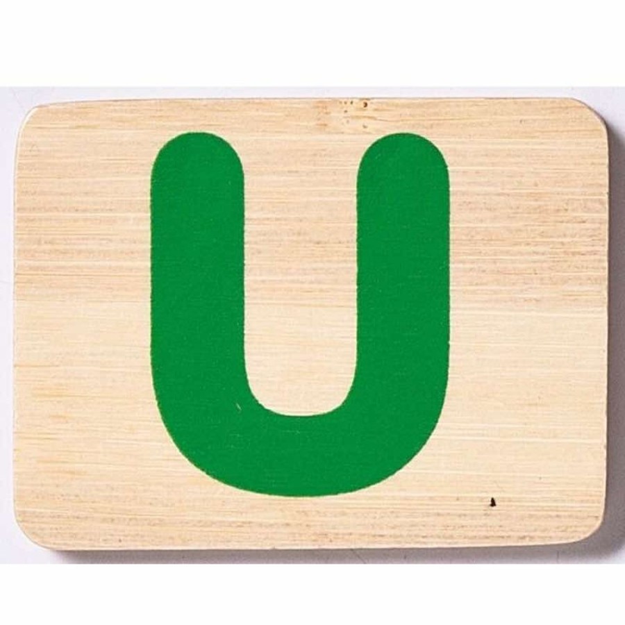 Babies & Toddlers Everearth | Everearth Bamboo Name Train Letter Tablet - U