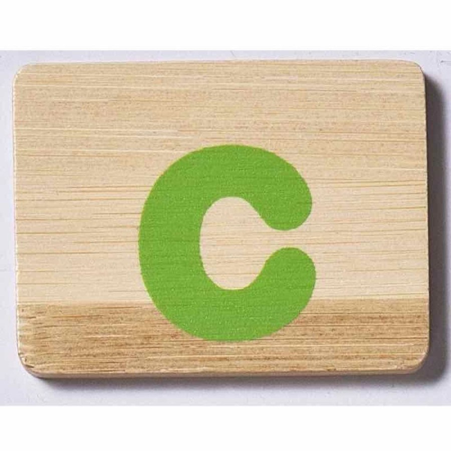 Babies & Toddlers Everearth | Everearth Bamboo Name Train Letter Tablet - C