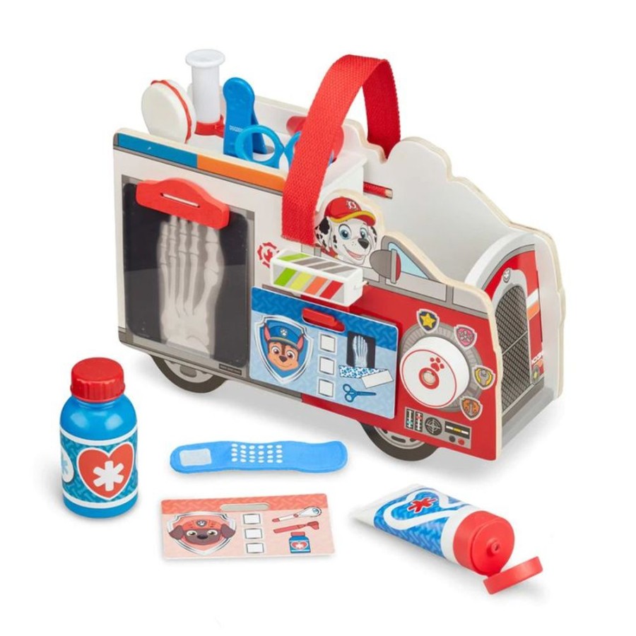 Pretend Play Melissa and Doug | Melissa & Doug - Paw Patrol - Marshall'S Wooden Rescue Caddy