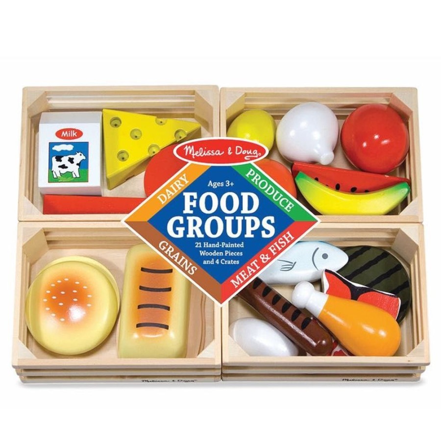 Pretend Play Melissa and Doug | Melissa & Doug - Wooden Food Groups