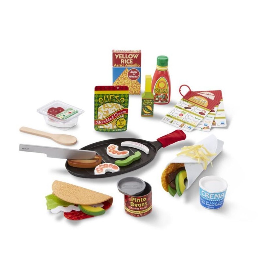 Pretend Play Melissa and Doug | Melissa & Doug - Fill & Fold Taco & Tortilla Set