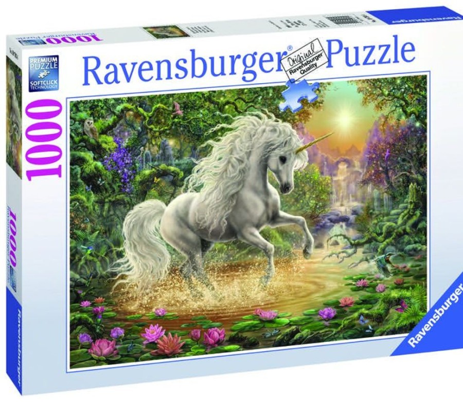 Puzzles Ravensburger | Ravensburger Puzzle - Mystical Unicorn Puzzle - 1000Pc - 197934