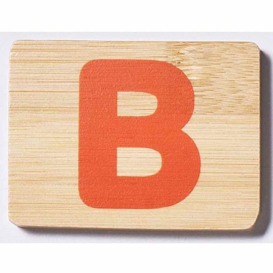 Eco Toys Everearth | Everearth Bamboo Name Train Letter Tablet - B