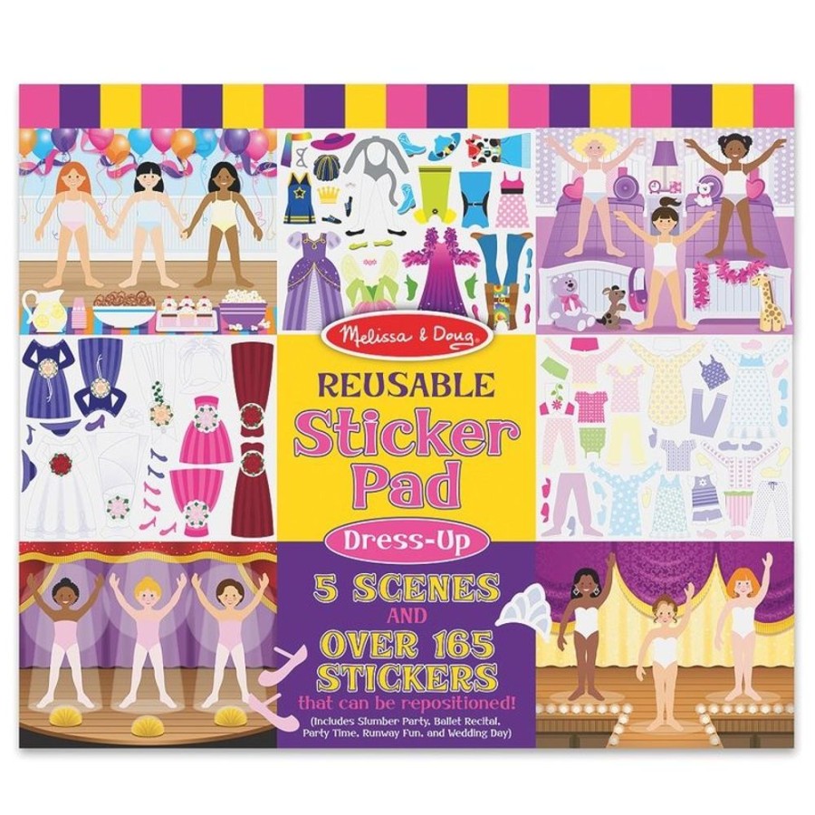 Arts & Crafts Melissa and Doug | Melissa & Doug - Reusable Sticker Pad - Dress-Up - 4198