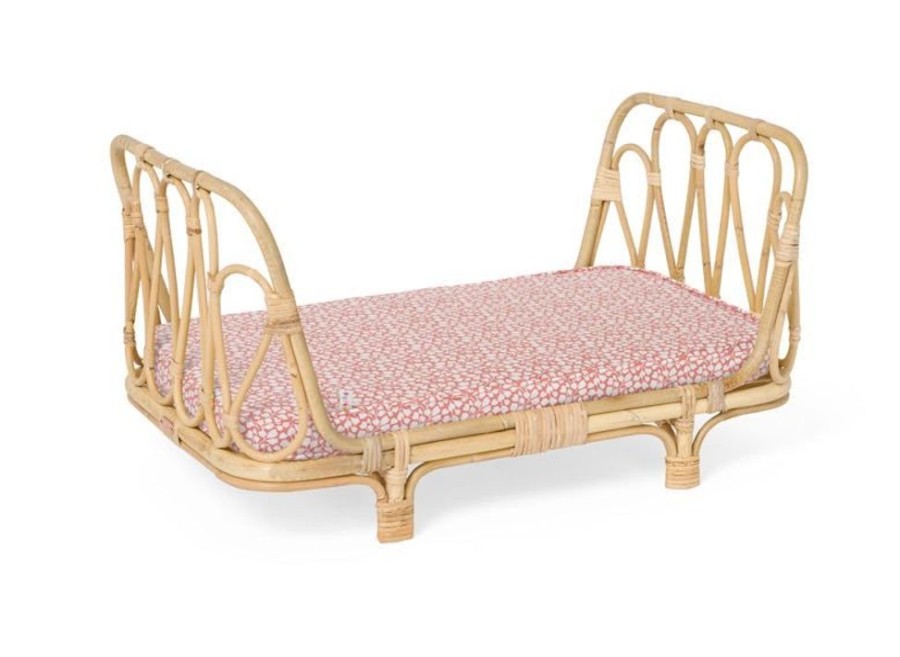 Dolls Poppie Toys | Poppie Toys - Poppie Day Bed - Coral Leaves